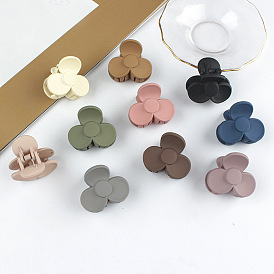 Colorful Matte Five-Petal Flower Hair Clip for Autumn and Winter Hairstyles