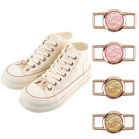 Подвески-шнурки из сплава и смолы, для аксессуаров украшения обуви, прямоугольник с рисунком туманности