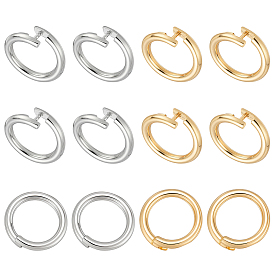 12шт. 2 цвета латунные стопорные соединительные кольца, открытый круг