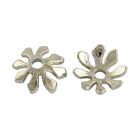 8 fleurs -petal bouchons alliage de perles, de style tibétain, sans cadmium et sans plomb, 10x3mm, Trou: 2mm