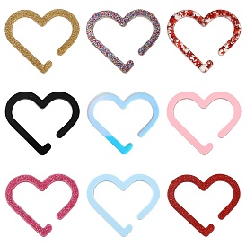 18шт 9 цвета акриловые подвески для бокалов, бокал маркер, сердце