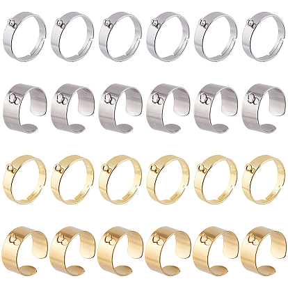 24 шт. 4 варианты 304 нержавеющая сталь и 316 хирургическая нержавеющая сталь для колец, кольцо петли