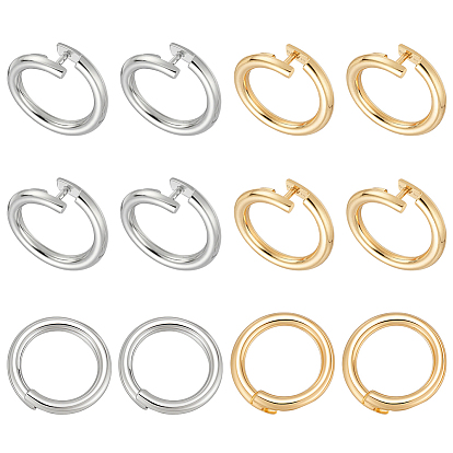 12шт. 2 цвета латунные стопорные соединительные кольца, открытый круг