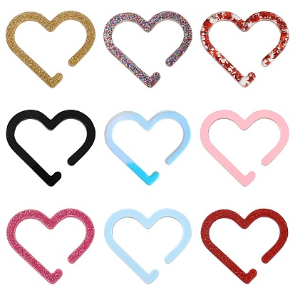 18шт 9 цвета акриловые подвески для бокалов, бокал маркер, сердце