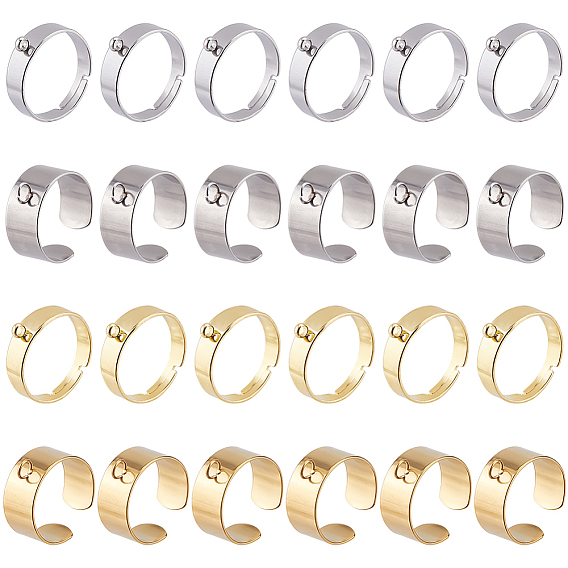 24 шт. 4 варианты 304 нержавеющая сталь и 316 хирургическая нержавеющая сталь для колец, кольцо петли