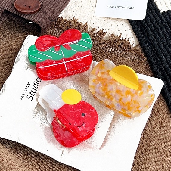 Заколки для волос с когтями из ацетата целлюлозы (смола), аксессуары для волос для женщин и девочек