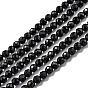Натуральный черный турмалин бисер нитей, граненые, круглые
