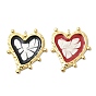 304 нержавеющей стальной эмали подвески, сердце прелести, ионное покрытие (ip), реальный 18 k позолоченный