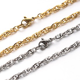 304 из нержавеющей стальной трос цепи ожерелья, с омаром застежками, 17.7 дюйм (45 см)