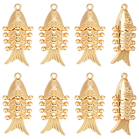 8 латунные подвески шт., рыбы прелести