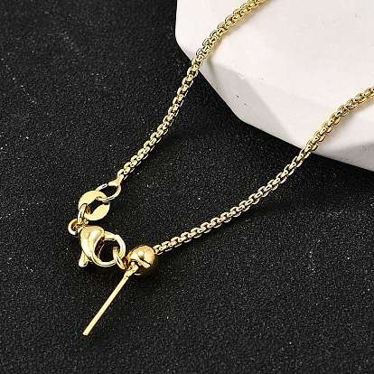 1.5мм латунная цепочка-коробка регулируемые слайдеры ожерелья, без свинца и без кадмия, долговечный, стойки покрытие