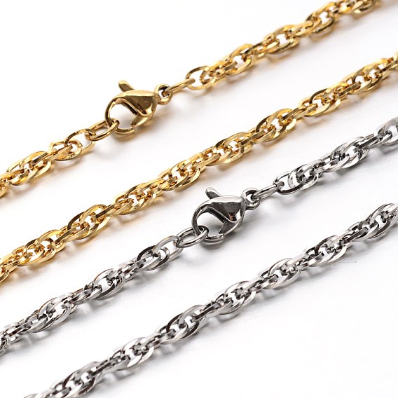 304 из нержавеющей стальной трос цепи ожерелья, с омаром застежками, 17.7 дюйм (45 см)