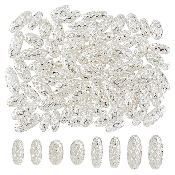 80 шт 4 стили латунные бусины, долговечный, выдолбить, рис