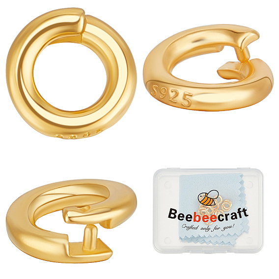 10шт. 925 соединительное кольцо из стерлингового серебра с фиксатором, открытый круглый с 925 штампом