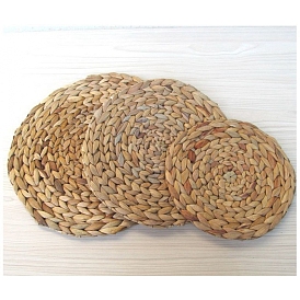 Straw Woven Wall Decorations, Home Decorations, Flower/Flat Round