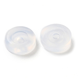 Silicone Ear Nuts, Earring Backs, Flat Round