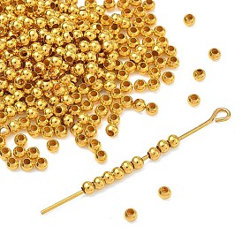 Spacer бисер латунные, бесшовный, круглые, без кадмия, без никеля и без свинца, 2.4 мм, отверстие : 0.8 мм