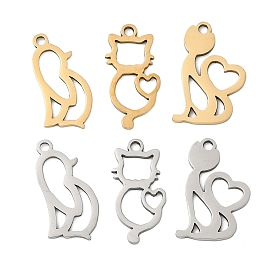 201 подвески из нержавеющей стали, кошка прелести