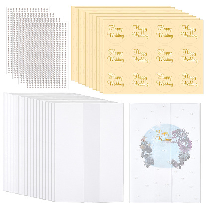 Sobre de papel sulfato translúcido, con pegatinas autoadhesivas, Rectángulo