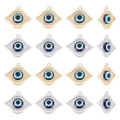 20шт 2 цвета акриловые подвески, со сплавочной фурнитурой, для аксессуаров своими руками, злые глаза