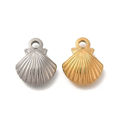Ионное покрытие (ip) 304 брелоки из нержавеющей стали, шарм в форме ракушки