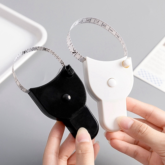 PVC Retractable Body Measuring Tape, with ABS Handle, for Tailor, Sewing, Handcrafts, Clothes