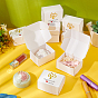 Nbeads 20Pcs Kraft Paper Gift Box, Wedding Decoration, Folding Boxes, Rectangle with Tree of Life Pattern