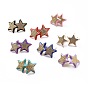 Star Sparkling Cubic Zirconia Stud Earring for Her, Real 18K Gold Plated Brass Enamel Earrings