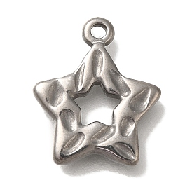 304 Stainless Steel Pendants, Star Charm