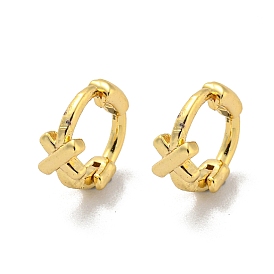 Brass Hoop Earring, Real 18K Gold Plated