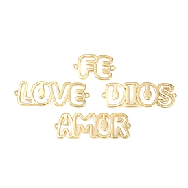 Латунный полый соединительный кулон, словесные ссылки, долговечный, стойки покрытие, без свинца и без кадмия