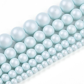 Выпечка из окрашенного перламутрового стекла жемчужные бусинки, круглые