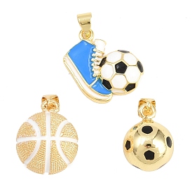 Подвески из латуни с эмалью на спортивную тематику