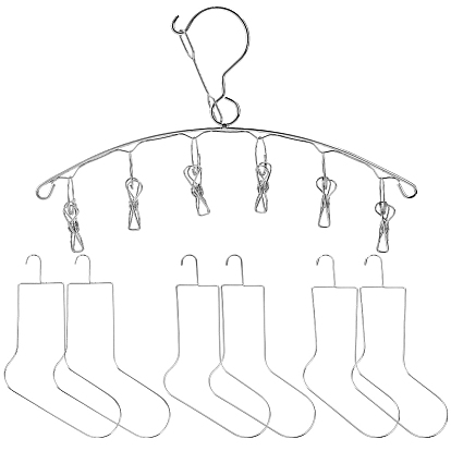 7шт. 4 варианты растяжителей для носков из нержавеющей стали, крючки для подвешивания носков