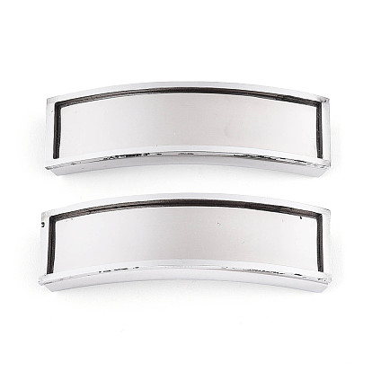 201 настройки кабошона слайдов из нержавеющей стали, полированный, прямоугольные