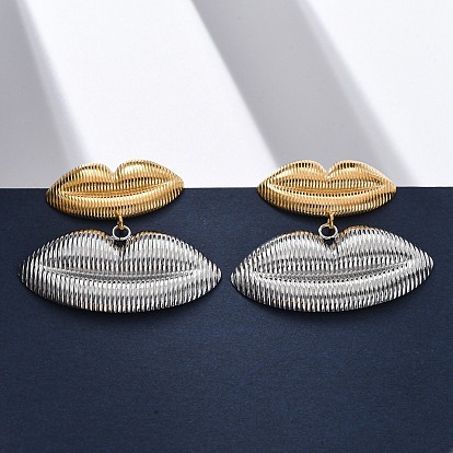 Двухцветные серьги-гвоздики из нержавеющей стали для губ 304