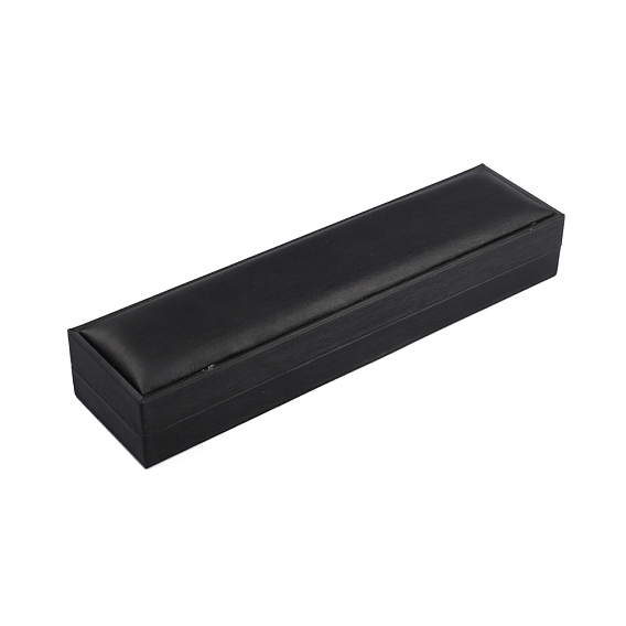 PU Leather Pendant Box, with Foam Mat, Rectangle