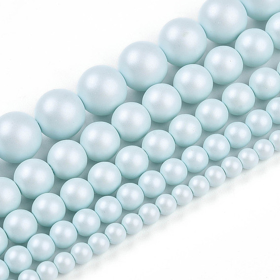 Выпечка из окрашенного перламутрового стекла жемчужные бусинки, круглые