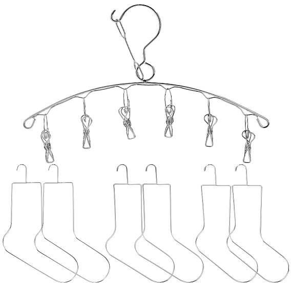 7шт. 4 варианты растяжителей для носков из нержавеющей стали, крючки для подвешивания носков