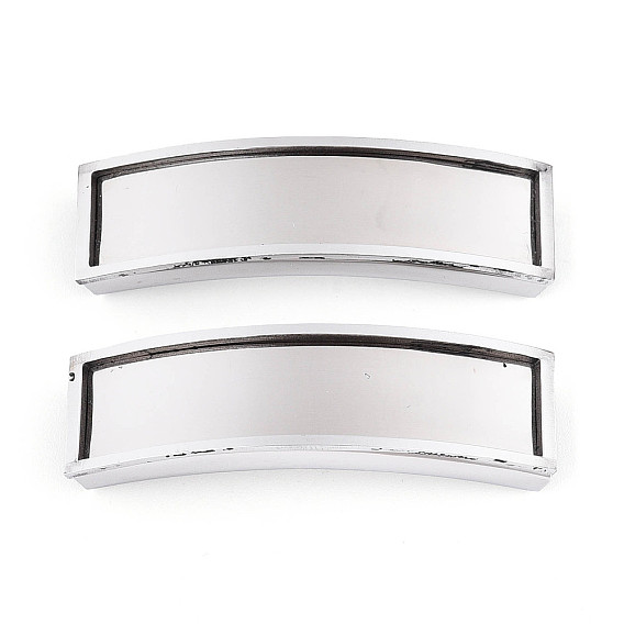 201 настройки кабошона слайдов из нержавеющей стали, полированный, прямоугольные