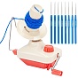 2 Sets 2 Style Plastic Hand Yarn Ball Winder, with Iron Finding, with Iron Knitting Needles, Crochet Hooks, for Braiding Crochet Sewing Tools