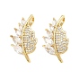 Латунные микро проложить кубического циркония подвески, лист прелести, без кадмия и без свинца, стойки покрытие, долговечный