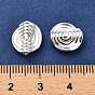 Alloy Beads, Long-Lasting Plated, Whorl