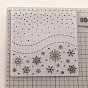 Пластиковые папки с шаблонами для тиснения, для diy scrapbooking, фотоальбом декоративный, тисненая бумага, изготовление карт, Новогодняя тема, квадрат со снежинкой