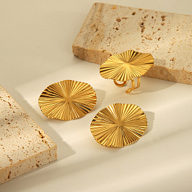 Преувеличенные винтажные плоские круглые серьги-гвоздики из нержавеющей стали