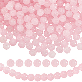 3 нити из запекаемых окрашенных искусственных стеклянных круглых бусин из нефрита