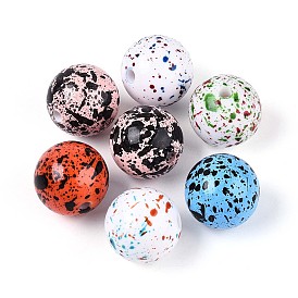 Непрозрачные акриловые бусины, окрашенные распылением, круглые