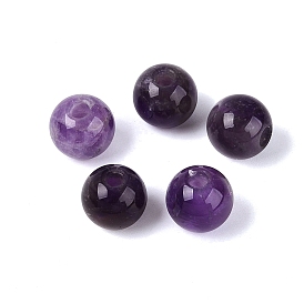 Природный аметист бисера, гладкий круглый