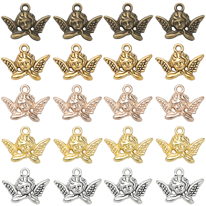 100 шт 5 цвета подвески из сплава в тибетском стиле, ангельское очарование