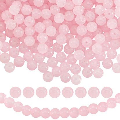 3 нити из запекаемых окрашенных искусственных стеклянных круглых бусин из нефрита